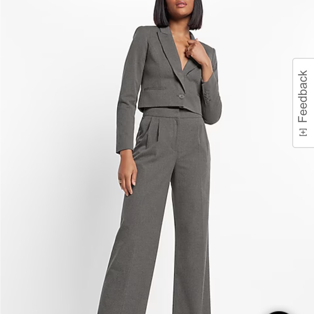 Peak Lapel One Button Cropped Blazer - NEW